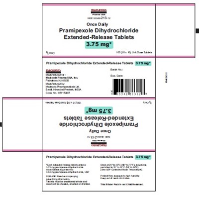 pramipexole 3 75mg 100s