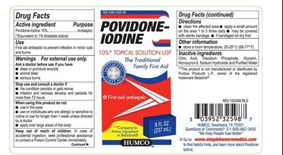 Label 8 fl oz - L232598001 POVIDONE IODINE 8OZ Web