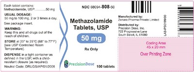 PRINCIPAL DISPLAY PANEL - 50 mg Tablet Bottle Label - methazolamide 03