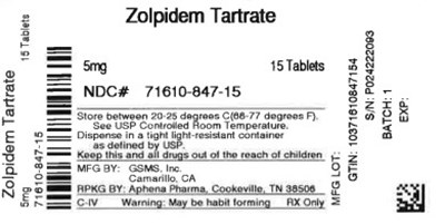 Label (71610 0847 15)