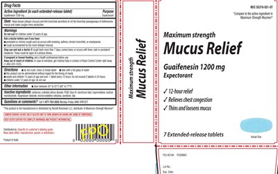 Guaifenesin 1200 mg (Mucus Relief 1200 mg Extended Release Caplet Aml 1)