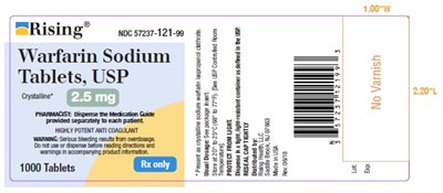 2.5 mg-1000 Count Label (Warfarin Sodium Tablets Label 2.5mg 1000count)
