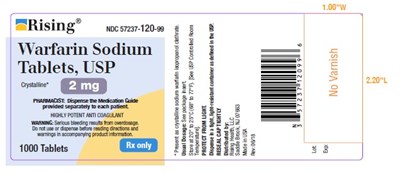 2 mg-1000 Count Label (Warfarin Sodium Tablets Label 2mg 1000count)