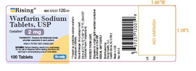 2 mg-100 Count Label (Warfarin Sodium Tablets Label 2mg 100count)