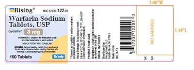 3 mg-100 Count Label (Warfarin Sodium Tablets Label 3mg 100count)