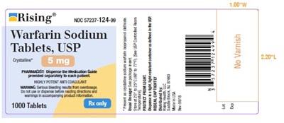 5 mg-1000 Count Label (Warfarin Sodium Tablets Label 5mg 1000count)
