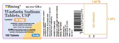 5 mg-100 Count Label (Warfarin Sodium Tablets Label 5mg 100count)