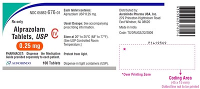 alprazolam-fig1.jpg PACKAGE LABEL-PRINCIPAL DISPLAY PANEL - 0.25 mg (100 Tablet Bottle) - alprazolam fig1