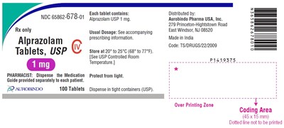 alprazolam-fig3.jpg PACKAGE LABEL-PRINCIPAL DISPLAY PANEL - 1 mg (100 Tablet Bottle) - alprazolam fig3