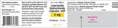 loperamide-hcl-capsules-2mg-30s.jpg Loperamide hydrochloride capsules USP, 2 mg - NDC 72888-130-30 - 30 Tablets Label - loperamide hcl capsules 2mg 30s