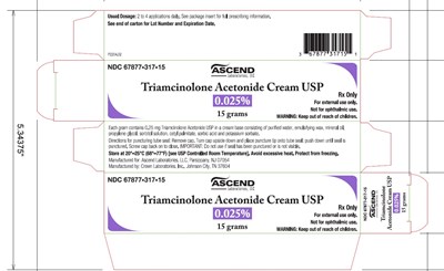 Triamcinolone Acetonide Cream 0.025% 15mg (Triam 0025)