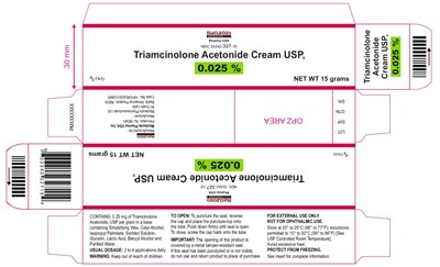 505 (Triamcinolone Cream 0 025 15gm Carton)
