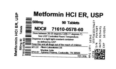 Bottle Label 500 mg (71610 0578 60)