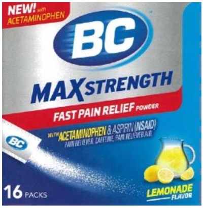 Principal Display Panelbc Max Srengthacetaminophen &amp; Aspirin (nsaid) / Caffeinepain Reliever / Pain Reliever Aid16 Packslemonade Flavor (Bc Max 63029 203 16 01)