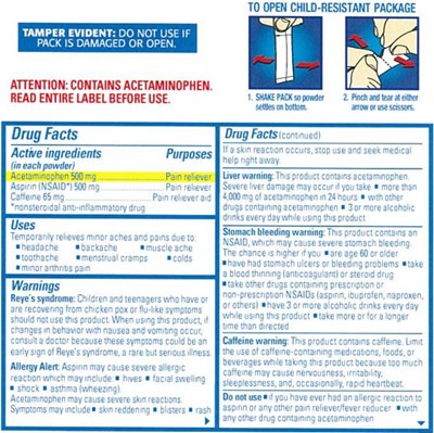 Principal Display Panelbc Max Srengthacetaminophen &amp; Aspirin (nsaid) / Caffeinepain Reliever / Pain Reliever Aid16 Packslemonade Flavor (Bc Max 63029 203 16 03)