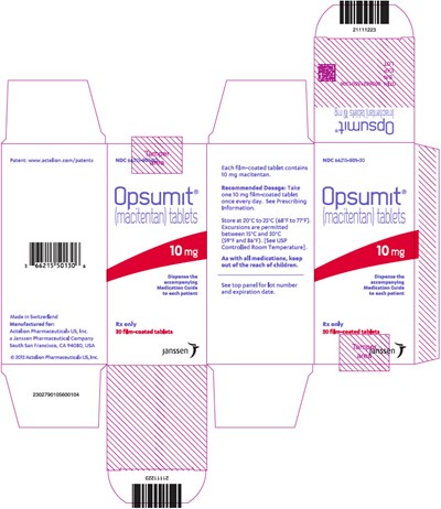 opsumit-07.jpg PRINCIPAL DISPLAY PANEL - 10 mg Tablet Bottle Carton - opsumit 07