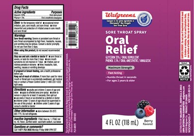 Glycerin 33% Phenol 1.5% (Sore Throat Spray Berry Flavor 1)
