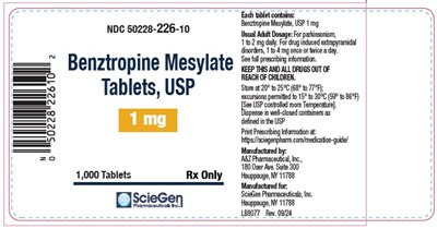 benztropine-05.jpg Benztropine Mesylate tab 1mg 1000s label - benztropine 05