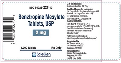benztropine-07.jpg Benztropine Mesylate tab 2mg 1000s label - benztropine 07