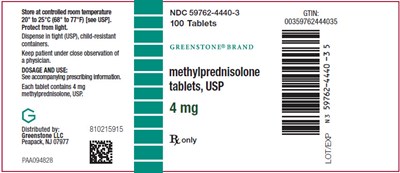 methylprednisolone-03.jpg PRINCIPAL DISPLAY PANEL - 4 mg Tablet Bottle Label - methylprednisolone 03