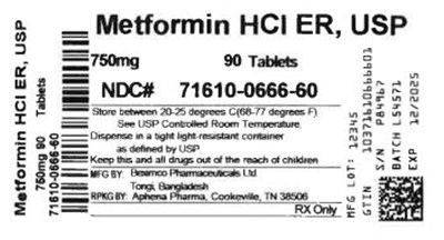 Bottle Label 750 mg (71610 0666 60)