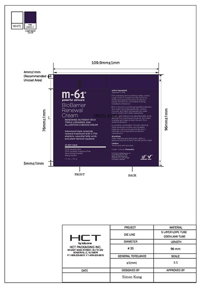 Biobarrier Tube (Bm M61 Biobarrier Renewalcream Component 011624 Final)