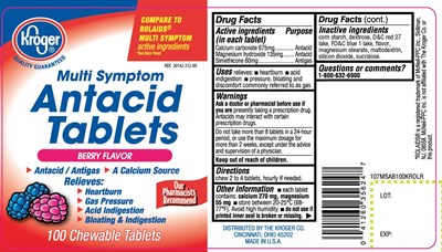 Kroger Multi Symptom Antacid Tablets Berry Flavor - rolaids regular strength tablets mint 01