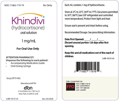 PRINCIPAL DISPLAY PANEL - 473 mL Bottle Label - khindivi 02