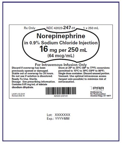 nor-16mg-250ml-64mcg-bag-label - nor 16mg 250ml 64mcg bag label