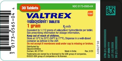 Valtrex 1g 30 Count Label (Valtrex Spl Graphic 03)