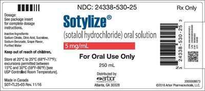 sotalol-05.jpg Principal Display Panel - 250 mL Bottle Label - sotalol 05