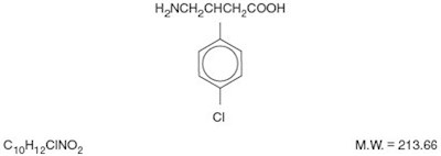 This Is An Image Of The Structural Formula For Baclofen. (Baclofentabs10mg20mg 1)