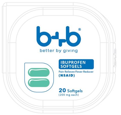 ibuprofen-softgels-01.jpg PRINCIPAL DISPLAY PANELb+bbetter by givingIBUPROFENSOFTGELS20 Softgels(200 mg each) - ibuprofen softgels 01
