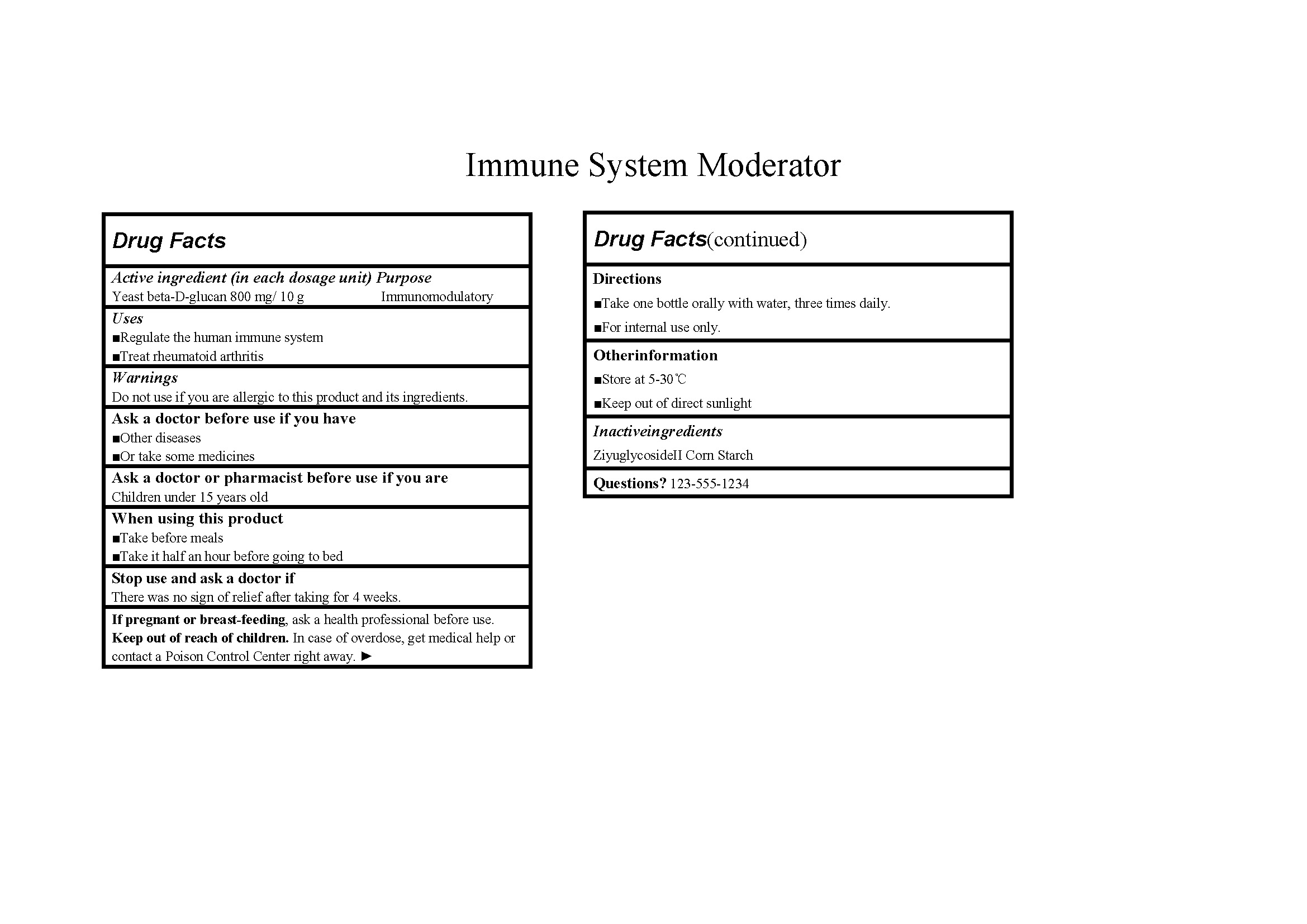 Immune System Moderator Product Images - NDC 84611-101