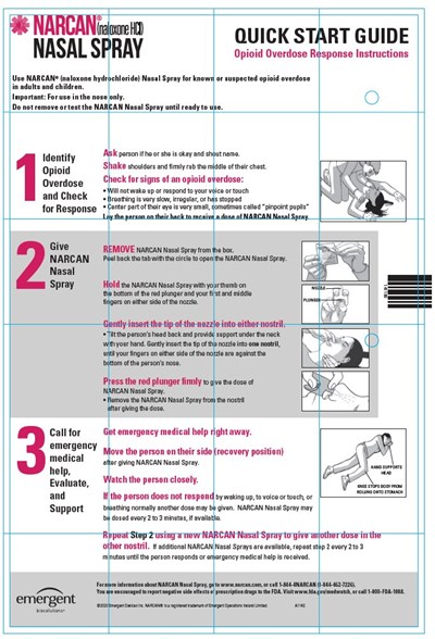 Narcan (naloxone HCl) Nasal Spray Quick Start Guide (Narcan 12)