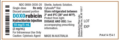 PRINCIPAL DISPLAY PANEL - 10 mg/5 mL Vial Label - doxorubicin 05