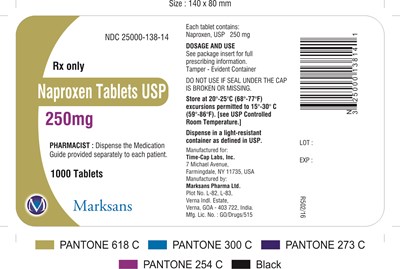 Naprox 250mg 1000s Bottle Label