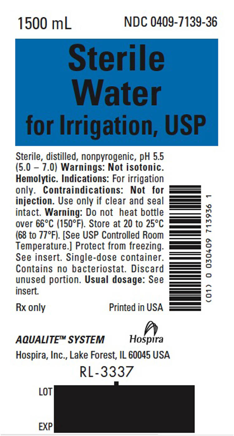 Non Pyrogenic Injection Label NDC 0409-6139 Sterile Water Water