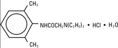 mar09-0004-01.jpg structural formula lidocaine hydrochloride - mar09 0004 01