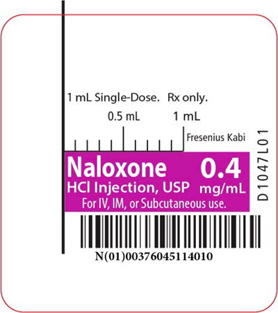 nal01-0006-07.jpg PACKAGE LABEL - PRINCIPAL DISPLAY – Naloxone 1 mL Syringe Label - nal01 0006 07