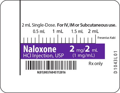nal01-0006-10.jpg PACKAGE LABEL - PRINCIPAL DISPLAY – Naloxone 2 mL Syringe Label - nal01 0006 10