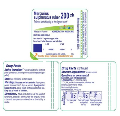 Label (Mercurius Sulphuratus Ruber 200ck Label)