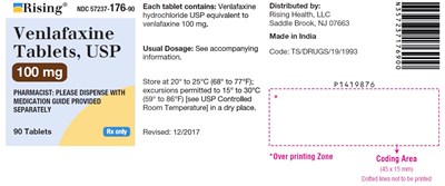 venlafaxine-fig5.jpg PACKAGE LABEL-PRINCIPAL DISPLAY PANEL - 100 mg (90 Tablets Bottle) - venlafaxine fig5
