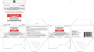methylprednisolone-fig2.jpg PACKAGE LABEL-PRINCIPAL DISPLAY PANEL - 40 mg per vial - Container-Carton (25 Vials) - methylprednisolone fig2