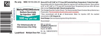 methylprednisolone-fig5.jpg PACKAGE LABEL-PRINCIPAL DISPLAY PANEL - 500 mg per vial - Container Label - methylprednisolone fig5