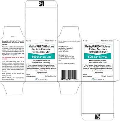 methylprednisolone-fig6.jpg PACKAGE LABEL-PRINCIPAL DISPLAY PANEL - 500 mg per vial - Container-Carton (1 Vial) - methylprednisolone fig6