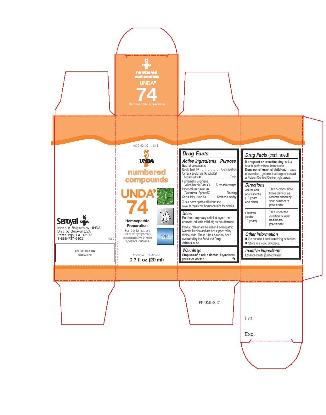 Undaa Unda 74 Liquid- Images NDC62106-1150