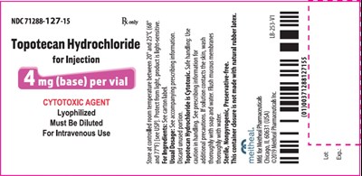 Principal Display Panel – Topotecan Hydrochloride For Injection 4 mg Vial Label (Top0c 0001 03)
