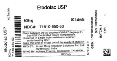 Label - 71610 0850 53