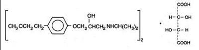 Chemical Structure - metoprolol tartrate tabs   aurobindo 1